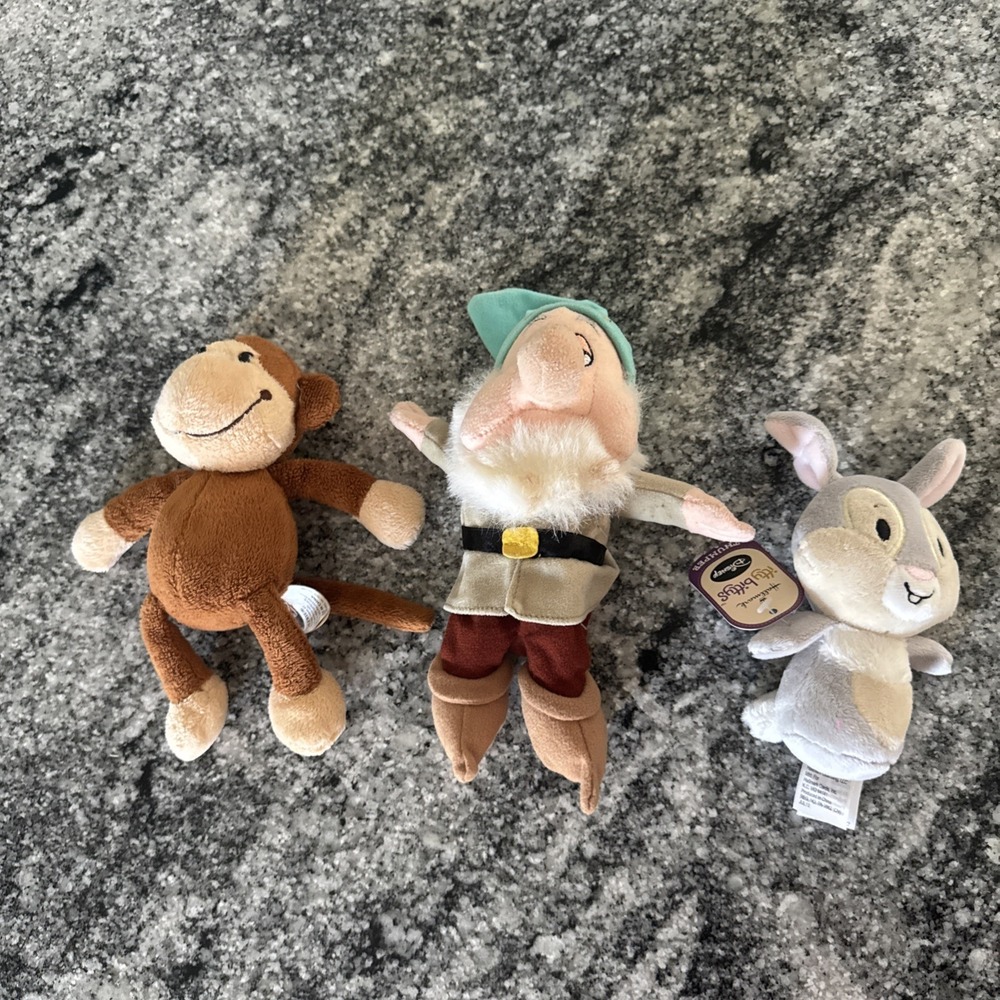 VINTAGE Disney Thumper New And Sleepy The Dwarf Curious George Galerie Lot Of 3
